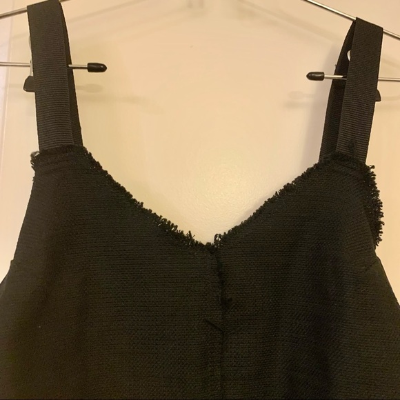 ZARA Black Off Cold Shoulder Raw Hem Top - Picture 7 of 9